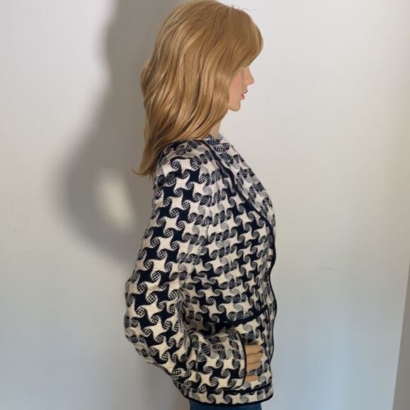 IISLI 100% Wool Fitted Blazer. Black, Off-White & Gray. Size 6 - Picture 5 of 7